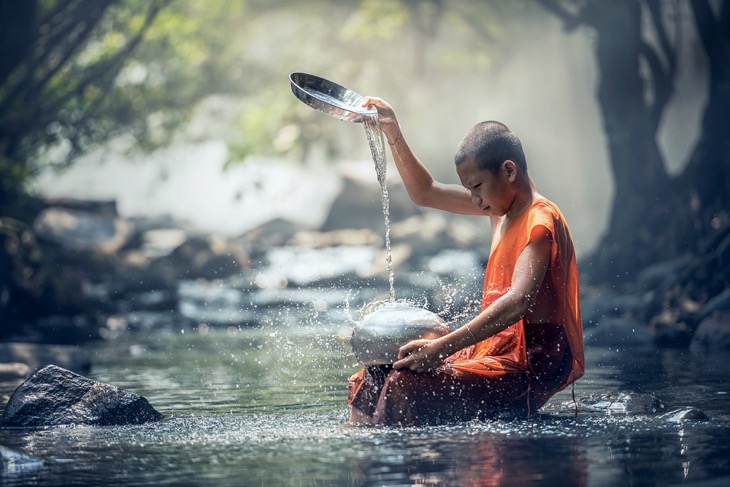 Buddist Wasser Achtsamkeit